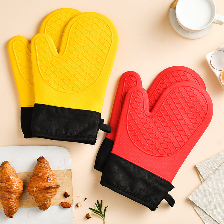 Hitzebeständige Silikonofenhandschuhe mit Ergonomischem Design Karnz