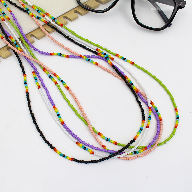 Farbenfrohe Perlen Brillenhalter Kette Karnz