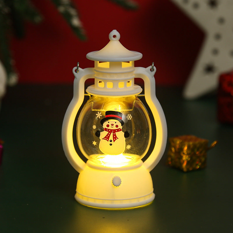 Dekorative Weihnachtslaterne mit Weihnachtsmann-Motiv Karnz