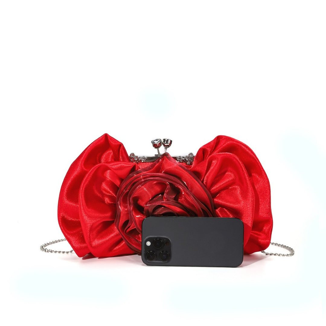 Florale Satin Clutch