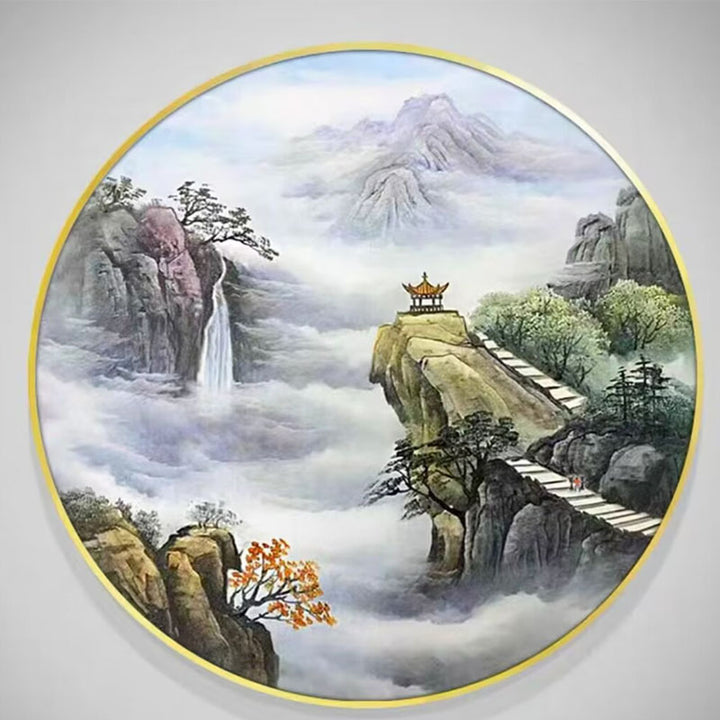 Runde Landschaft-Leinwand Wandkunst
