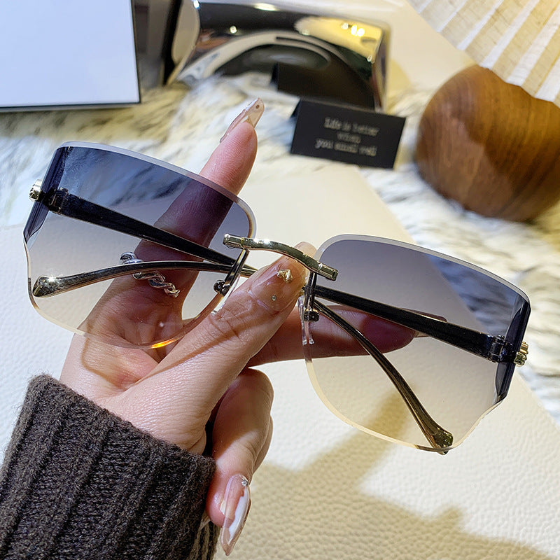 Damen exklusive geometrische Sonnenbrille Karnz