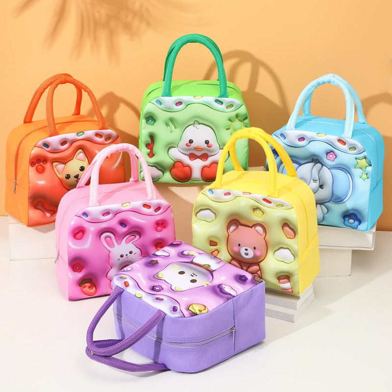 Niedliche katzenmotivierte isolierte Lunchbox