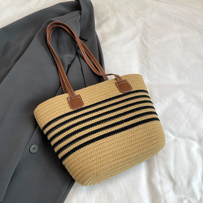 Gestreifter Gewebter Strandtasche Karnz
