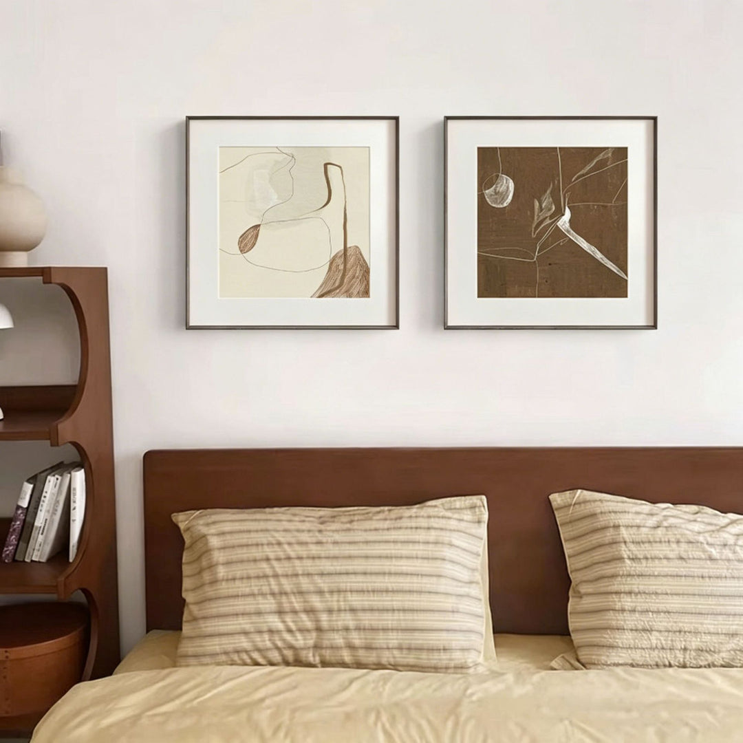 Minimalistische abstrakte gerahmte Kunstwerke