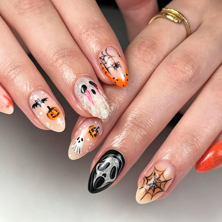 Halloween-inspiriertes Press-On Nagelkunst Set