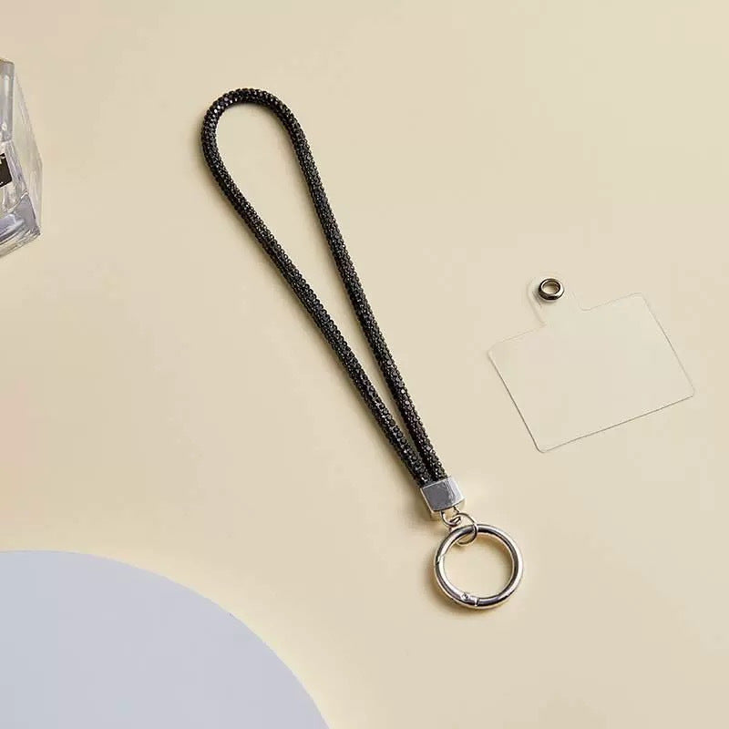 Glänzender Strass-Handy-Lanyard-Halter Karnz