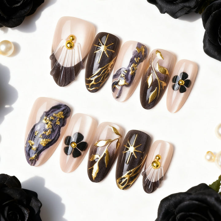 Künstlerisches Design Press-On Nagelkunst Set Karnz