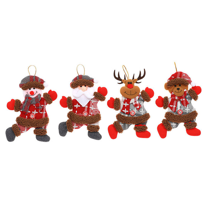 Dekorativer Plüsch Weihnachtsmann Figur Schale