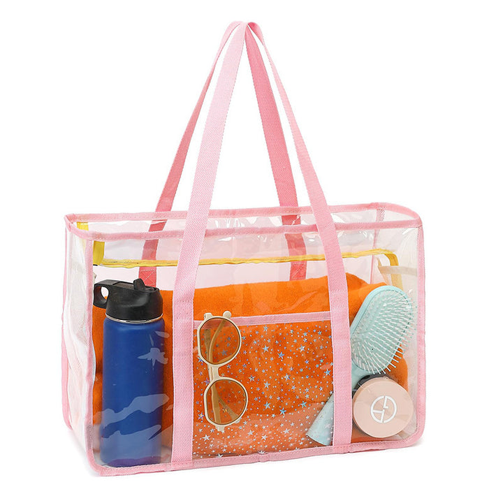 Durchsichtige Strandtasche mit Mehreren Fächern Karnz
