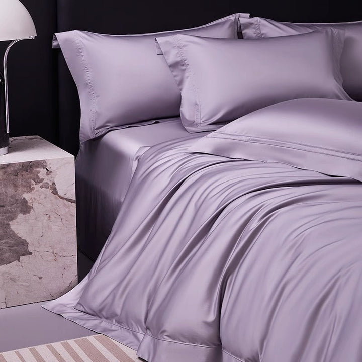 Luxus Satin-Gewebe Bettbezug und Bettlaken Set