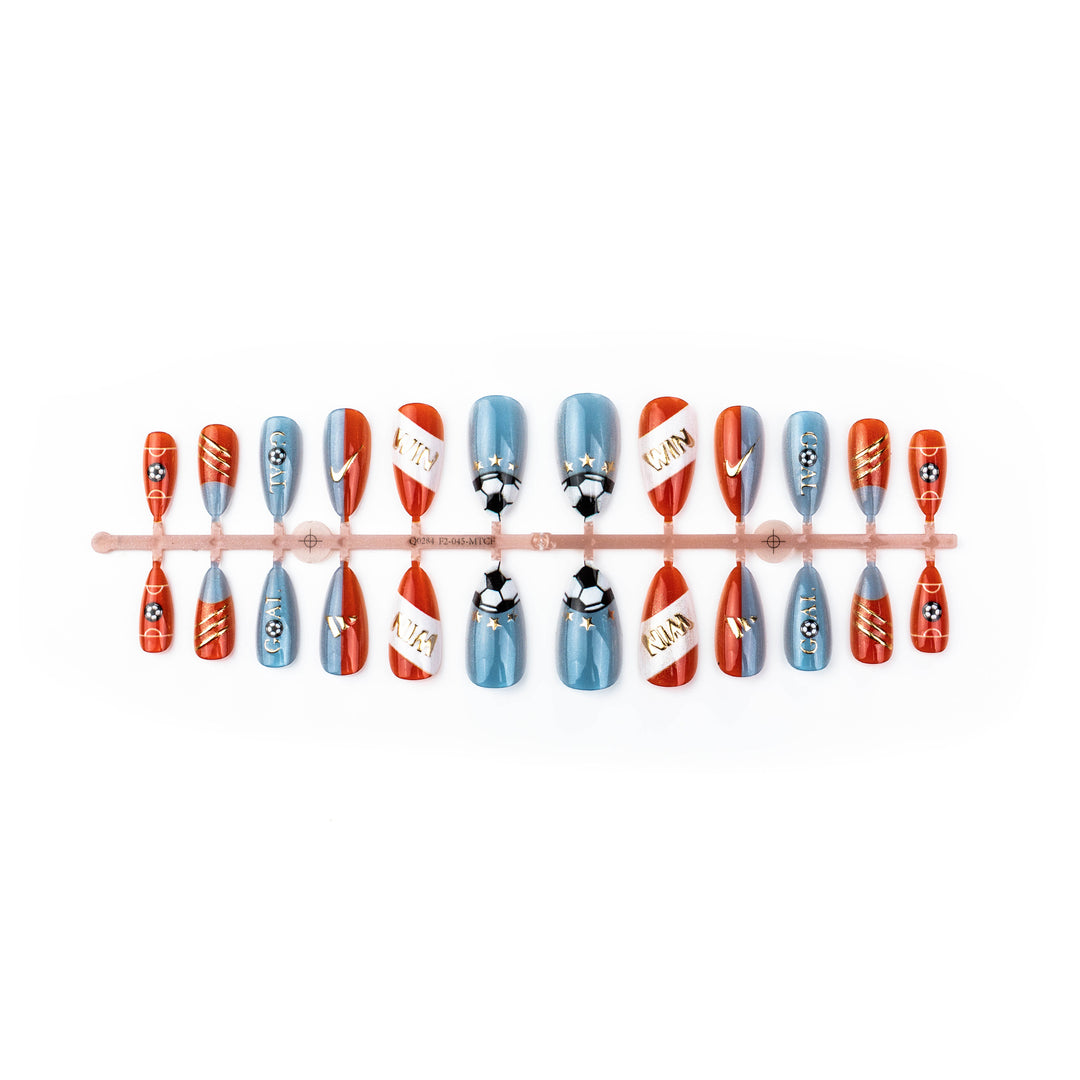 Sport-Themen Press-On Nail Art Set