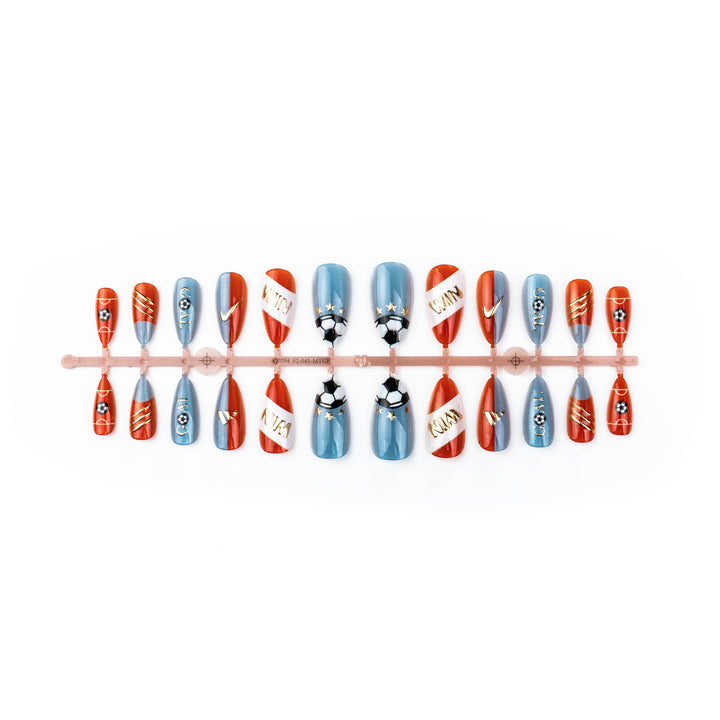 Sport-Themen Press-On Nail Art Set