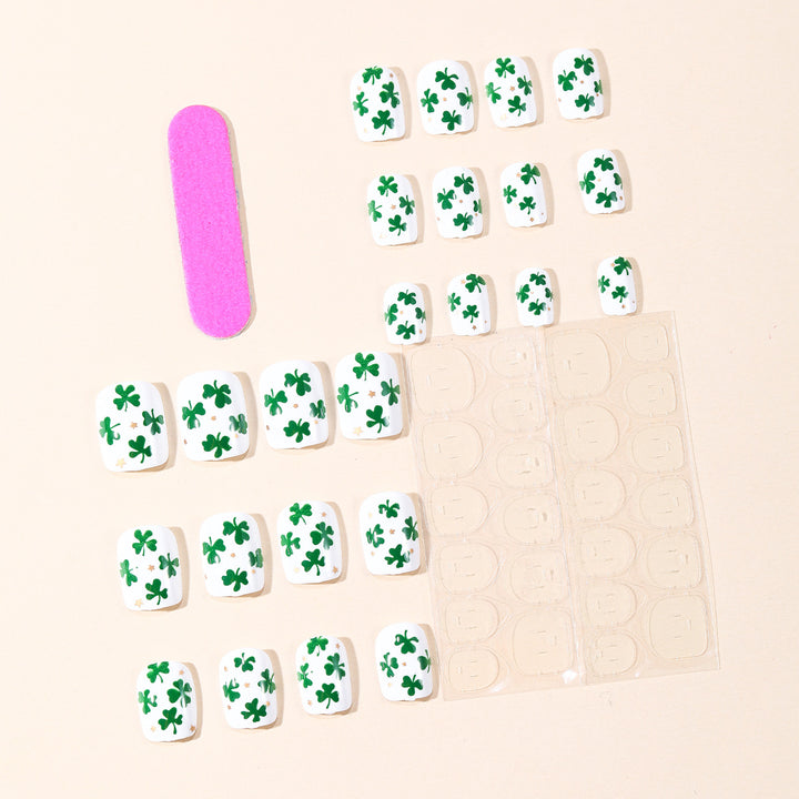 Shamrock-Themen-Nagelkunst-Erweiterungen Karnz