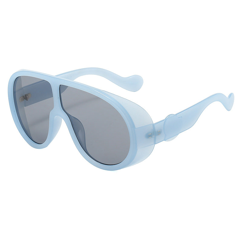 Damen extravagante Sonnenbrille mit stylishem transparenten Rahmen Karnz