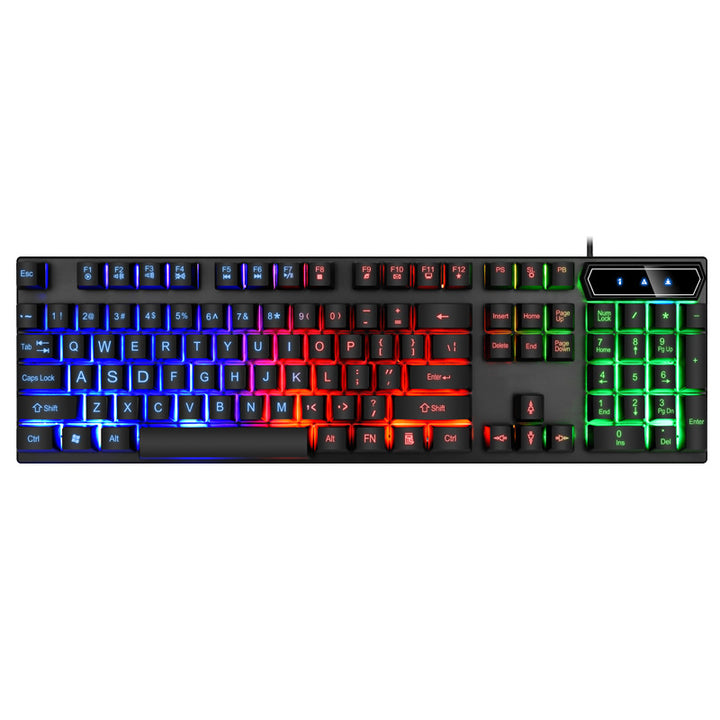 RGB Hintergrundbeleuchtete Mechanische Tastatur mit Multimedia-Steuerung Karnz
