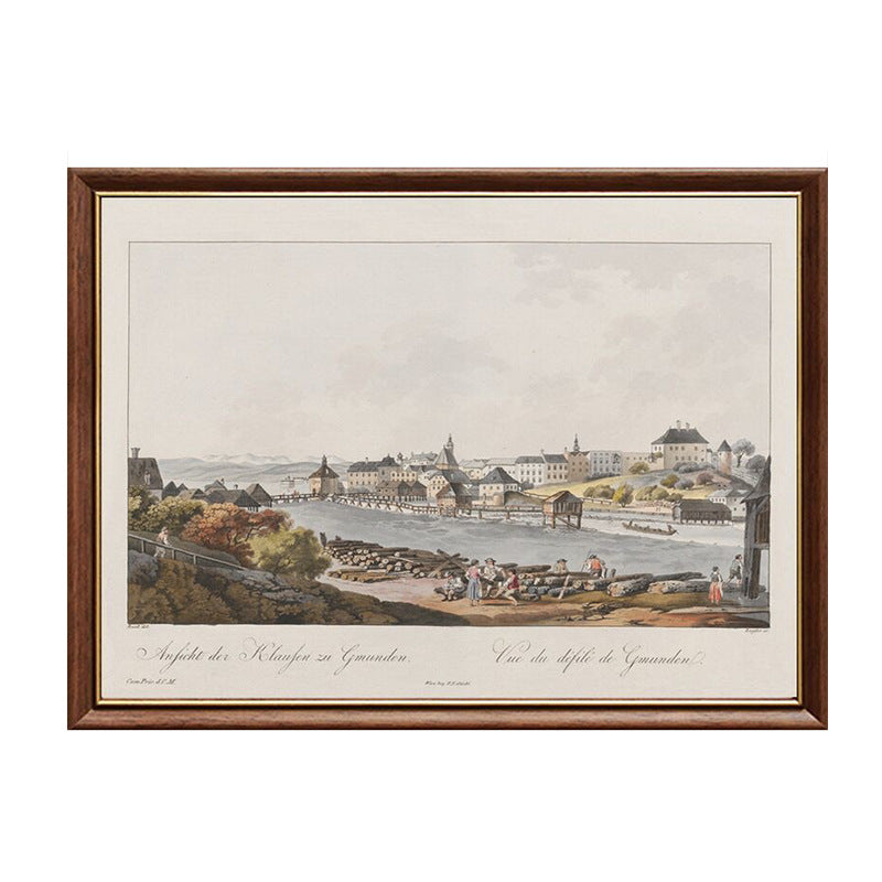 Vintage Landschaft Angepasster Druck