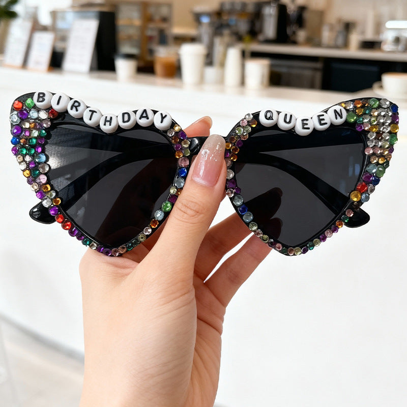 Statement Herzrahmen Sonnenbrille Karnz