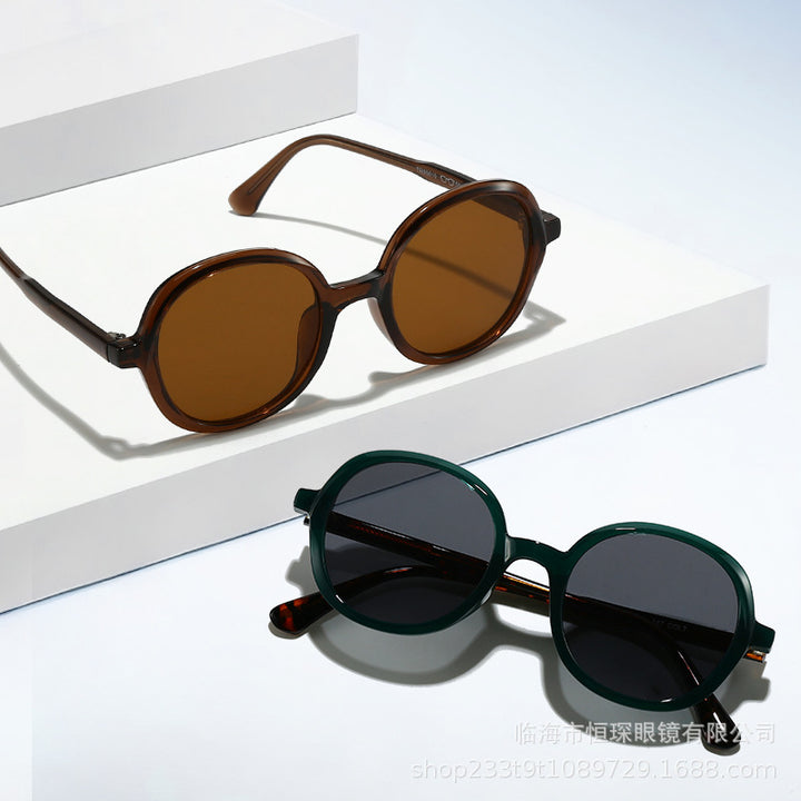 Damen modische Sonnenbrille mit stylischer runder Form Karnz