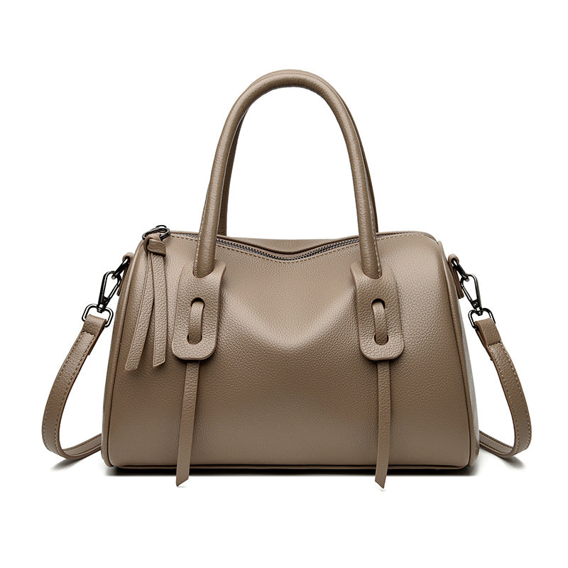 Texturierte Leder-Wochenendtasche Karnz