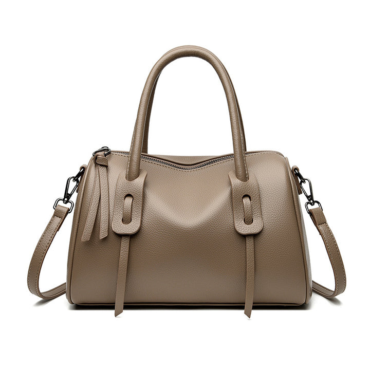 Texturierte Leder-Wochenendtasche Karnz