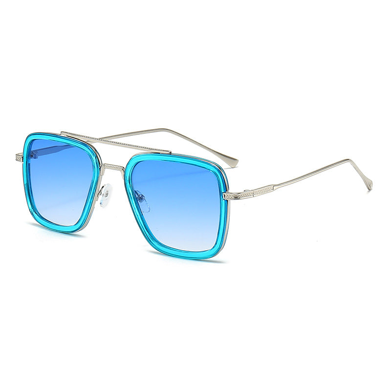 Damen modische quadratische Sonnenbrille mit metallischen Details Karnz