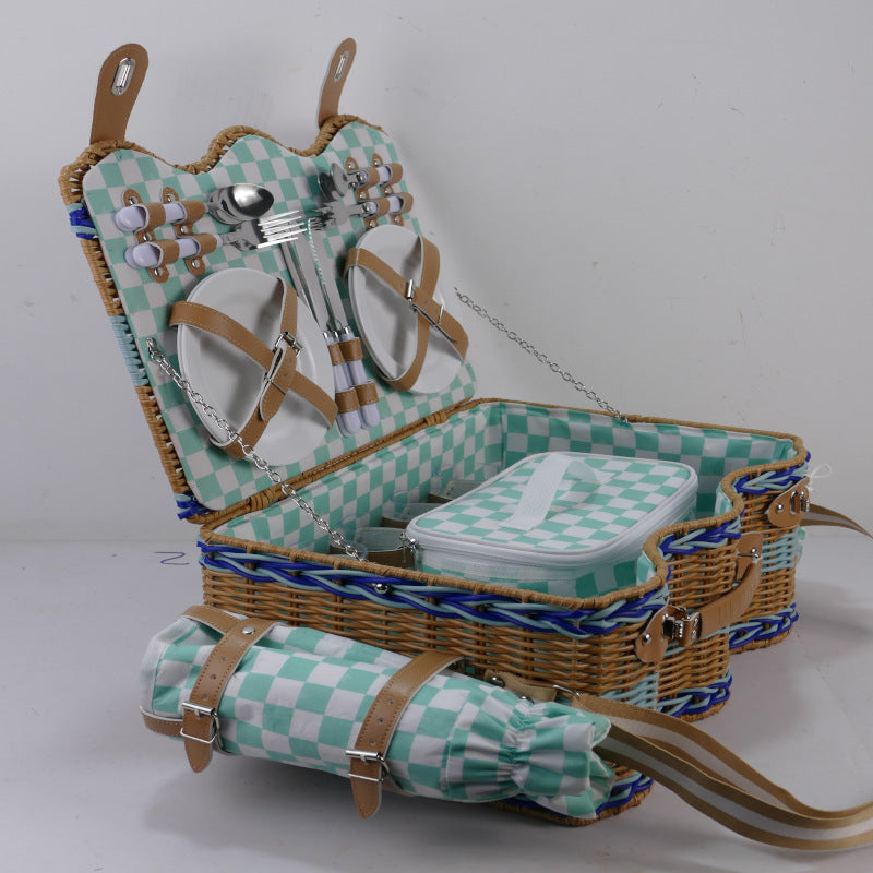Damen Picknickkorb mit umfangreicher Ausstattung und stylischem Innenleben Karnz