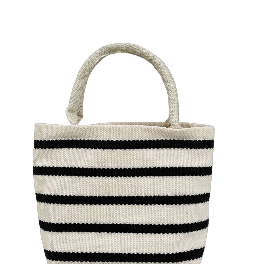WoGestreifte Canvas Tote Bag Karnz