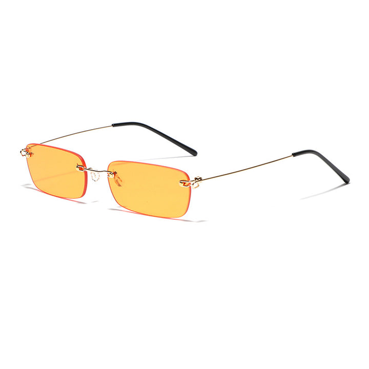 Damen stilvolle Rechteck-Sonnenbrille mit hochwertigem Metallrahmen Karnz