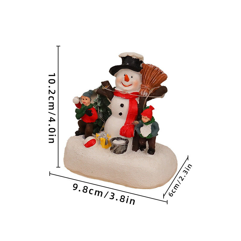 Beleuchtete Weihnachtsfigur mit Weihnachtsbaum Karnz