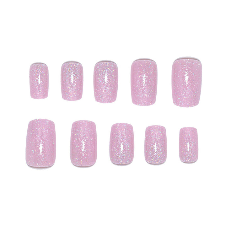 Glitzerndes Acryl Press-On Nagelset Karnz