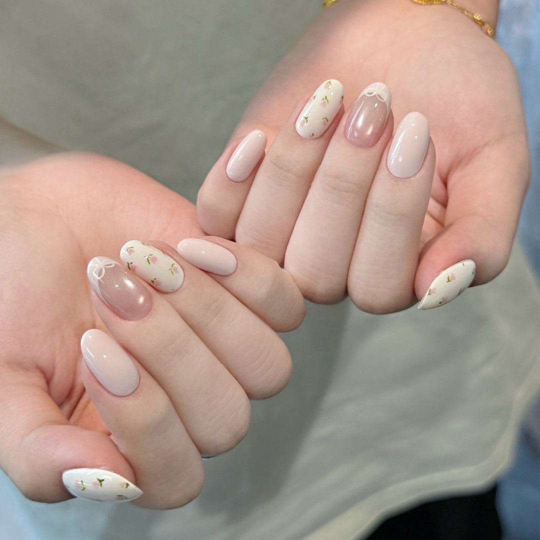 Blumenmuster Press-On Nagelset 1790745680