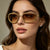 Damen modische Sonnenbrille mit funkelndem Strassbesatz Karnz