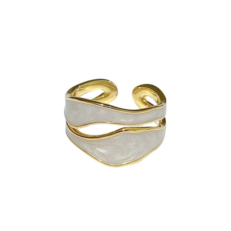 Eleganter Doppelring mit Organischem Design Karnz