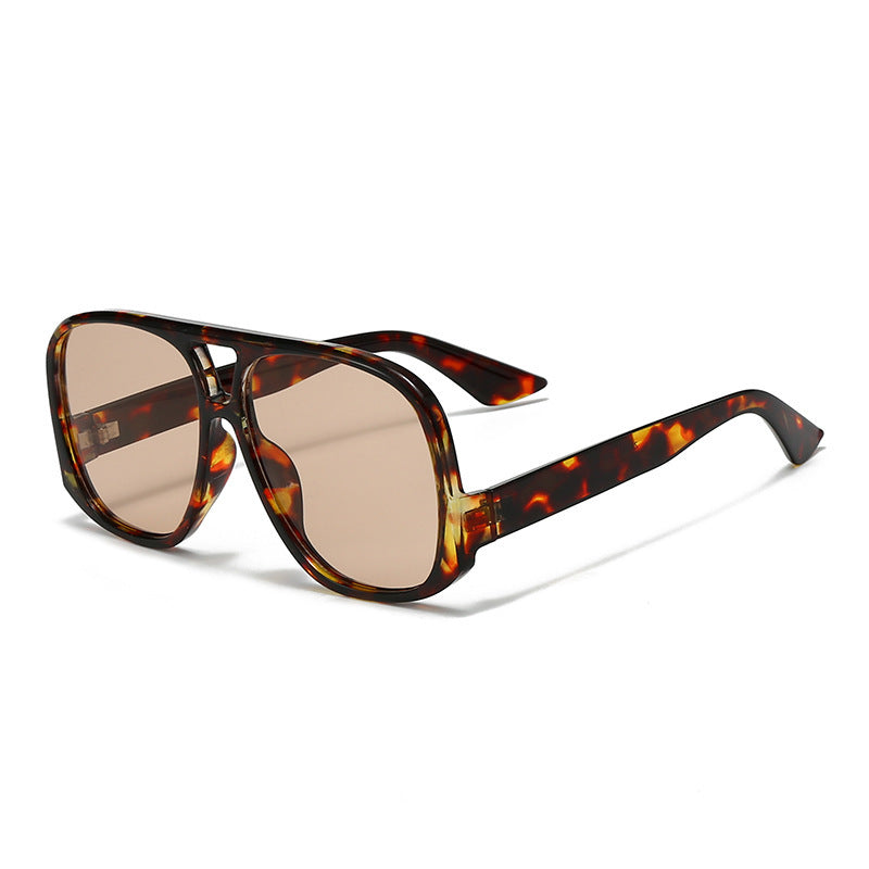Damen trendige oversized Sonnenbrille im modernen Schildkrötenmuster Karnz