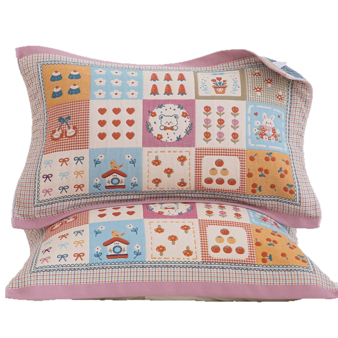 Damen Kissenbezüge mit fröhlichem Patchwork-Motiv Karnz