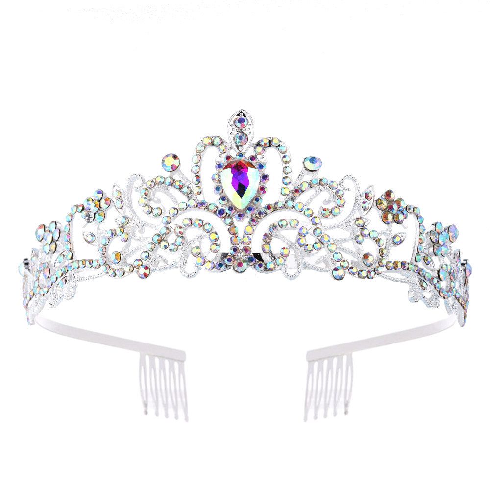 Damen Funkelnde Kristall-Tiara mit filigranem Design Karnz