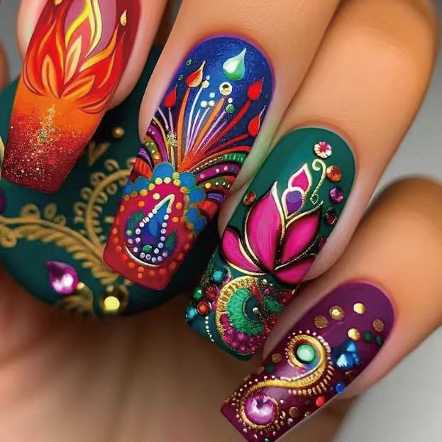 Künstlerische Florale Nagel Kunst Verbesserungen Karnz