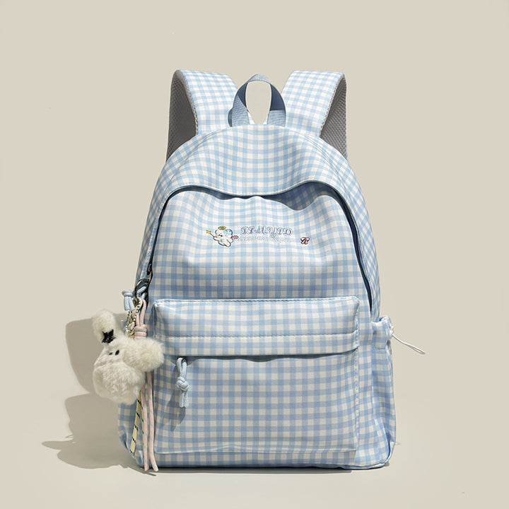 Süße Gingham-Muster Rucksack Karnz