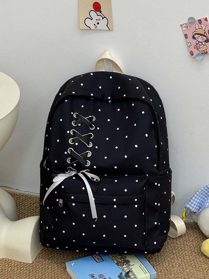 Verspielter Punkte Casual Rucksack Karnz