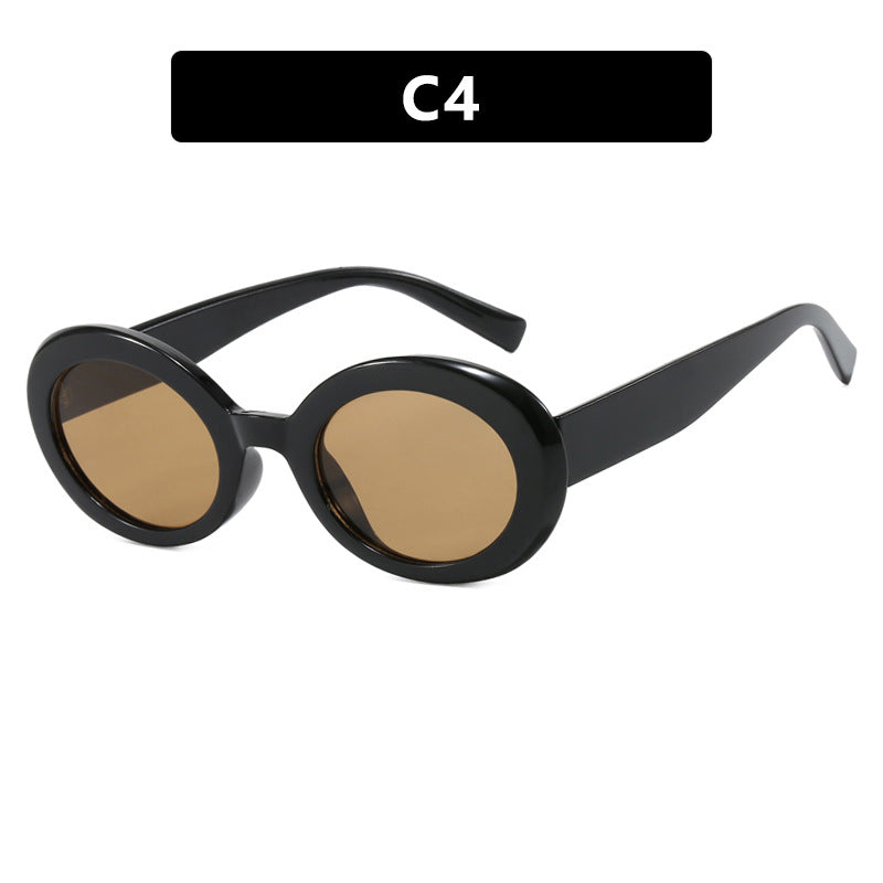 Damen runde Sonnenbrille mit elegantem Kunststoffrahmen und UV-Schutz Karnz