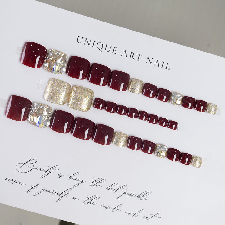 Rhinestone-beschichtete Pediküre Nagelkunst  1791110448