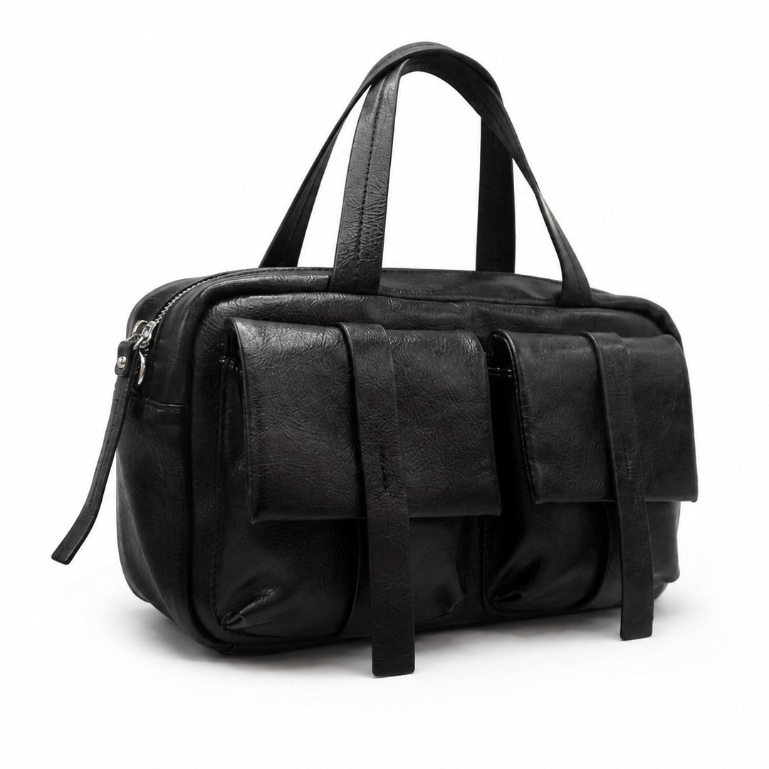 Multi-Taschen-Faux-Leder-Laptoptasche