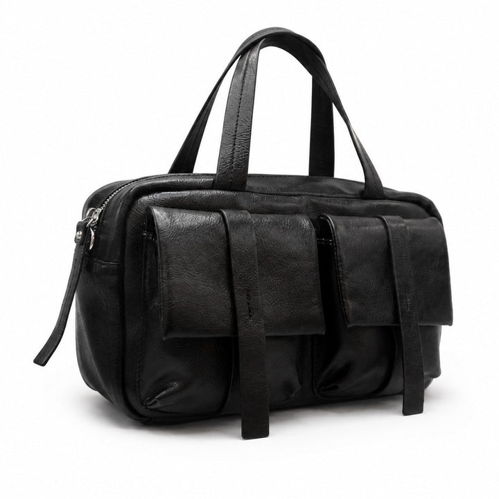 Multi-Taschen-Faux-Leder-Laptoptasche