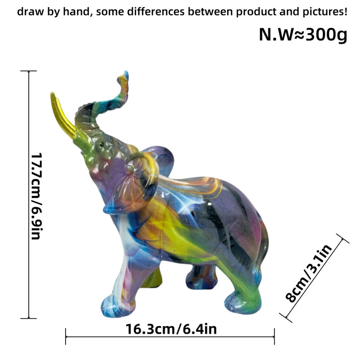 Kreative Elefantenfigur mit farbenfrohem Design Karnz
