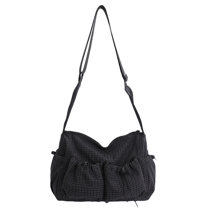 Lässige karierte Schultertasche