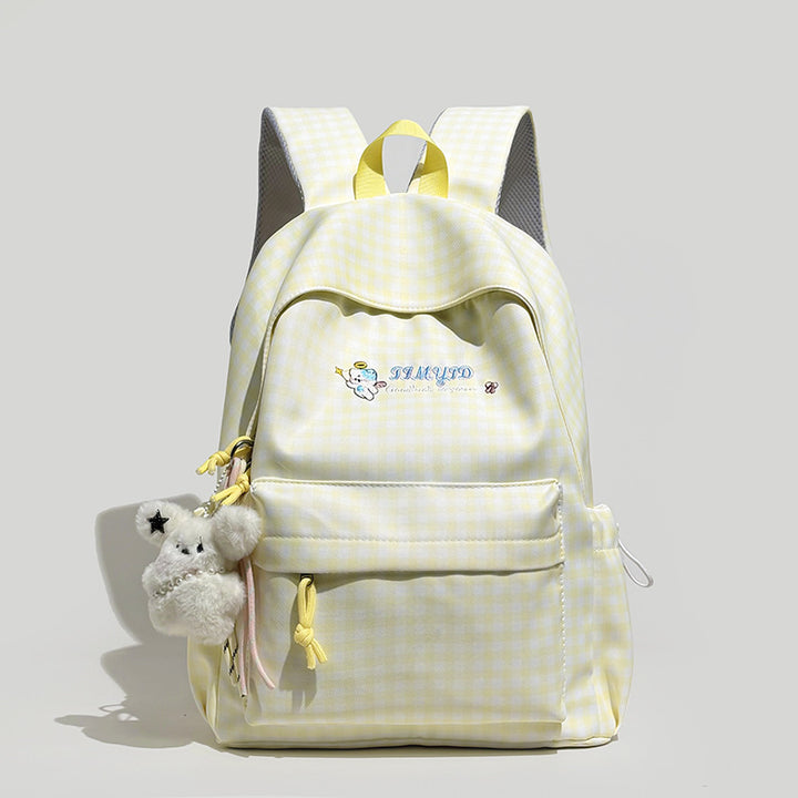 Süße Gingham-Muster Rucksack Karnz