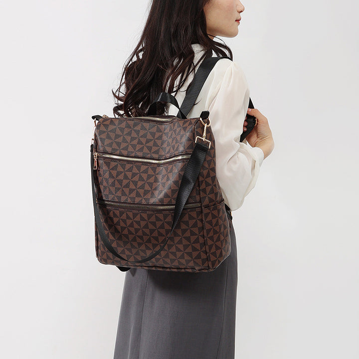 Stylischer geometrischer Druck-Rucksack