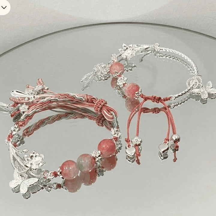 Verstellbares Edelstein Charm Armband Karnz