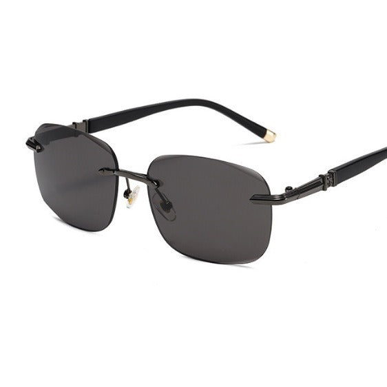 Damen Geometrische Premium-Sonnenbrille mit schmalem Rahmen Karnz